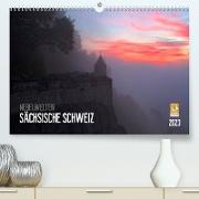 Nebelwelten Sächsische Schweiz (Premium, hochwertiger DIN A2 Wandkalender 2023, Kunstdruck in Hochglanz)