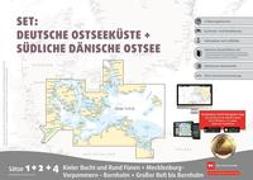 Sportbootkarten Satz 1, 2 und 4 Set: Deutsche Ostseeküste und Südliche Dänische Ostsee (Ausgabe 2022