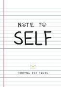 Note to Self- Journal for Teens