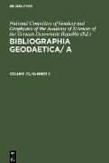Bibliographia Geodaetica/ A, Volume 23, Number 3, Bibliographia Geodaetica/ A Volume 23, Number 3
