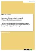 Suchmaschinenoptimierung als Online-Marketing-Instrument