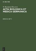 Acta Biologica et Medica Germanica. Band 20, Heft 1