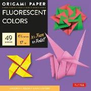 Origami Paper - Fluorescent Colors - 6 3/4" - 48 Sheets