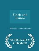 Finch and Baines - Scholar's Choice Edition