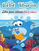 Tiburón libro para colorear para niños