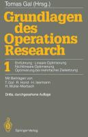 Grundlagen des Operations Research