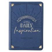 One Minute with God for Daily Inspiration Devotional, Blue Faux Leather Flexcover