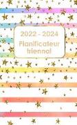 Planificateur triennal 2022-2024: Calendrier 36 mois Calendrier avec jours fériés Planificateur quotidien de 3 ans Calendrier de rendez-vous Ordre du