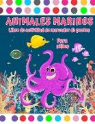 Libro de actividades con marcador de puntos de animales marinos: Marcador de puntos de criaturas marinas libro para colorear Libro para colorear con p