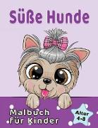 Süße Hunde Malbuch für Kinder von 4-8 Jahren