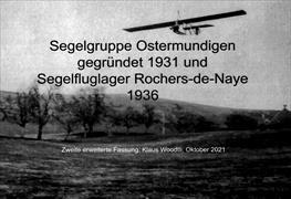 Segelgruppe Ostermundigen gegründet 1931 und Segelfluglager Roche-de-Naye 1936