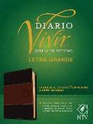 Biblia de Estudio del Diario Vivir Ntv, Letra Grande (Sentipiel, Café/Café Claro, Letra Roja)