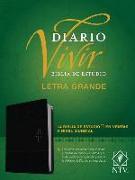 Biblia de Estudio del Diario Vivir Ntv, Letra Grande (Sentipiel, Negro/Ónice, Índice, Letra Roja)