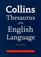 Collins Thesaurus of the English Language