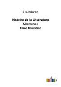 Histoire de la Littérature Allemande