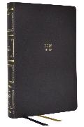KJV, Paragraph-style Large Print Thinline Bible, Leathersoft, Black, Red Letter, Thumb Indexed, Comfort Print