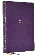 KJV, Paragraph-style Large Print Thinline Bible, Leathersoft, Purple, Red Letter, Thumb Indexed, Comfort Print