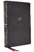 KJV, Paragraph-style Large Print Thinline Bible, Genuine Leather, Black, Red Letter, Thumb Indexed, Comfort Print