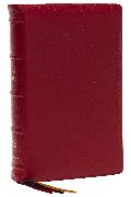 KJV Large Print Single-Column Bible, Personal Size with End-of-Verse Cross References, Red Goatskin Leather, Premier Collection, Red Letter, Comfort Print: King James Version