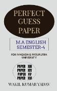 Perfect Guess Paper M.a English Semester-4