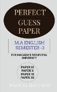 Perfect Guess Paper M.a English Semester -3
