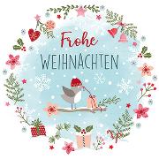 Postkarte. Frohe Weihnachten (Vogel)