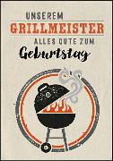 Doppelkarte. Zum Geburtstag (Grillen), Shutterstock.