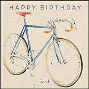 Doppelkarte. Mini - Happy Birthday (Fahrrad)
