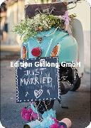 Postkarte. Just married (Motorroller)