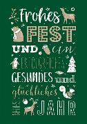 Doppelkarte. Frohes Fest (Tiere)