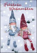 Doppelkarte. Fröhliche Weihnachten (Wichtel)