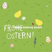 Postkarte. Frohe Ostern (Küken)