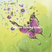 Postkarte. Frau mit Schmetterling / Nina Chen