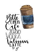 Postkarte. Bitte einen Cafe…