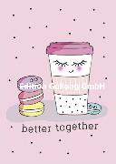 Postkarte. better together (Kaffe, Macarons) Wiebke