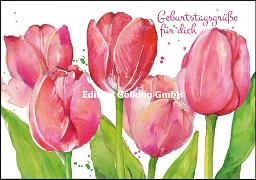 Doppelkarte. Zum Geburtstag (Tulpen) / Carola Pabst