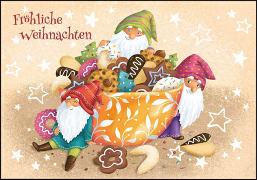 Doppelkarte. Fröhliche Weihnachten (Wichtel), Tatjan