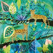 Postkarte. Geparden im Dschungel