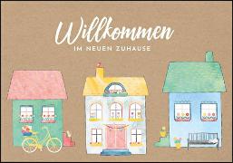 Doppelkarte. Willkommen (Häuser), Wiebke Wichmann -