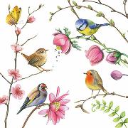 Postkarte. Blüten und Vögel/Nina Chen