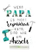 Postkarte. Wenn Papa... (Schrift)