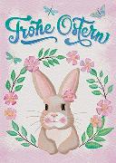 Postkarte. Frohe Ostern(Hase)