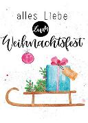 Postkarte. Zum Weihnachtsfest (Schlitten)