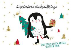 Postkarte. Wunderbare Weihnachtstage (Pinguin)