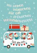 Postkarte. Fröhliches Weihnachtsfest (Bus)