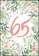 Doppelkarte. 65. Geburtstag (Blumen)