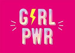 Postkarte. Girl Power(Schrift)