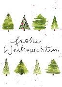 Postkarte. Frohe Weihnachten (Tannenbäume)