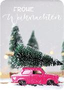 Postkarte. Frohe Weihnachten (Auto)