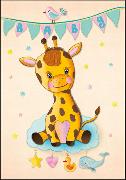 Doppelkarte. Baby (Giraffe), Sandra Brezina - callil